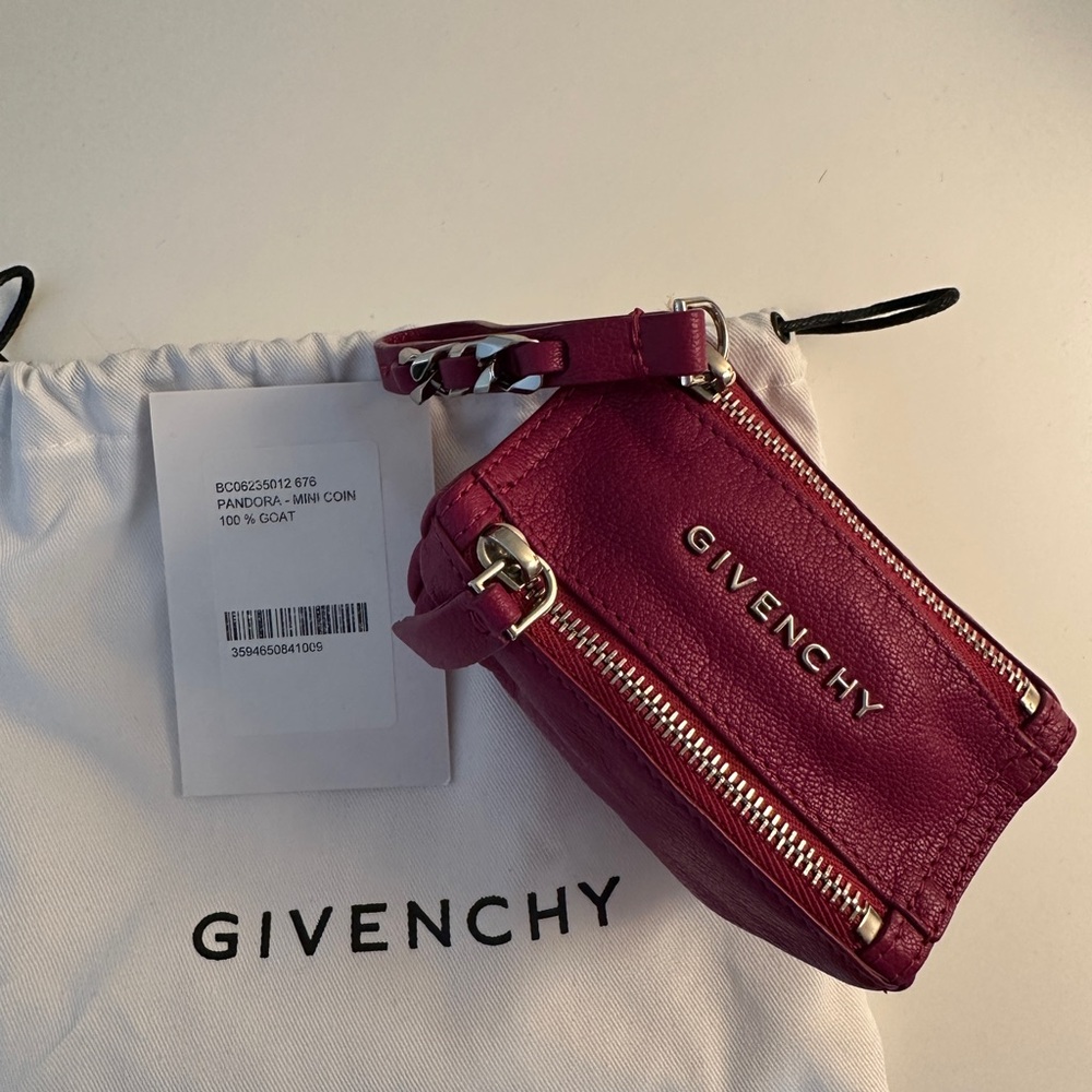 Givenchy Magenta goat leather mini coin purse